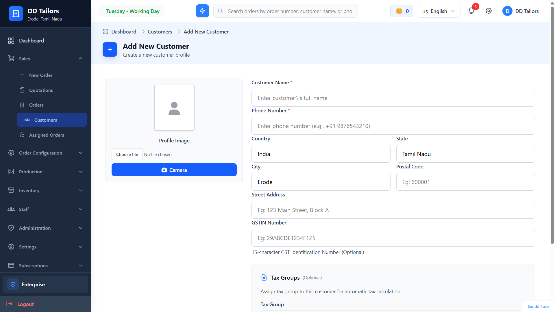 Add New Customer