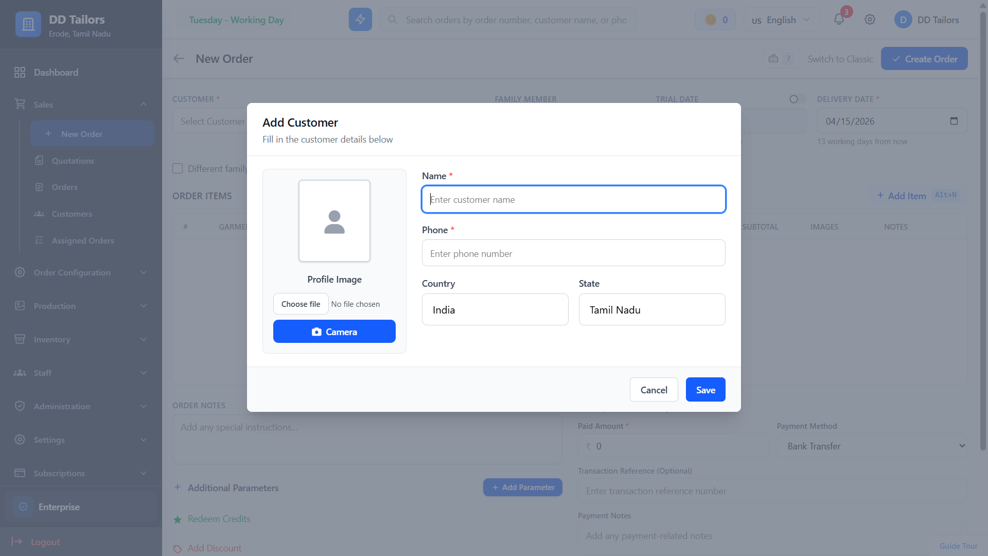 Add Customer