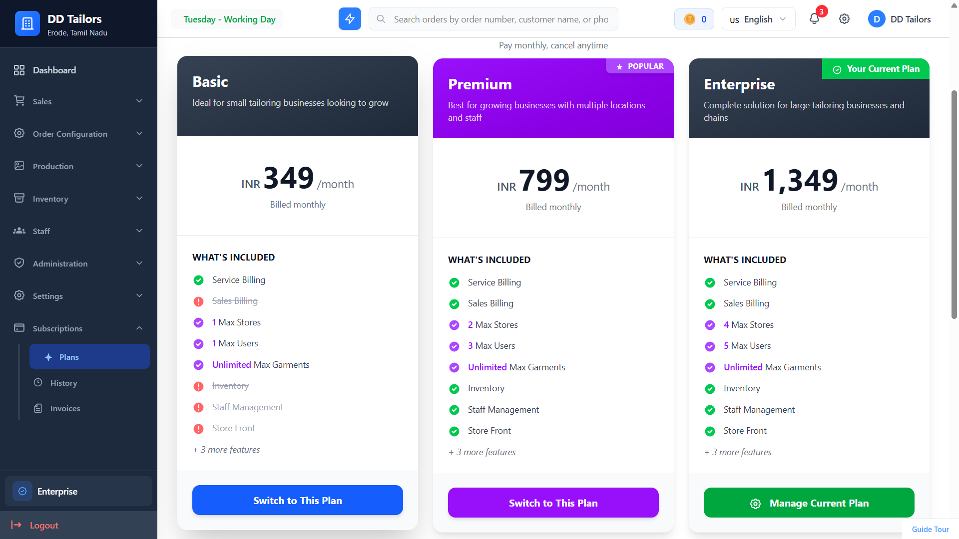 Subscription Plans